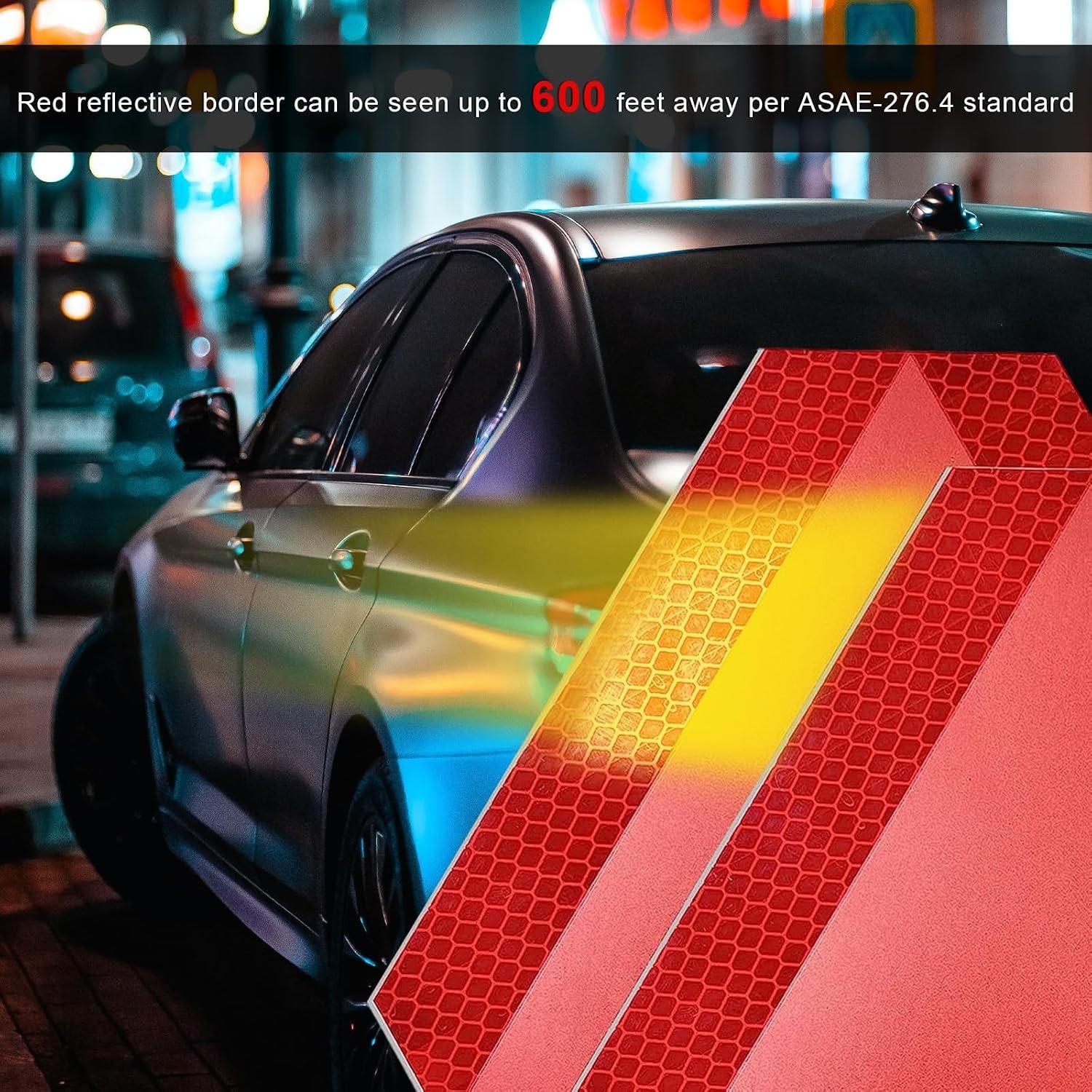 Diamond Grade Reflective Slow Moving Vehicle Signs – Waterproof & Durable Decals