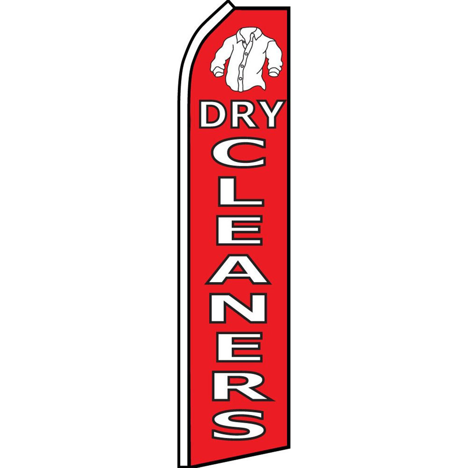 Dry Cleaners 2 1/2 ft X 11 1/2 ft Swooper Flag (Hardware Sold Separately)