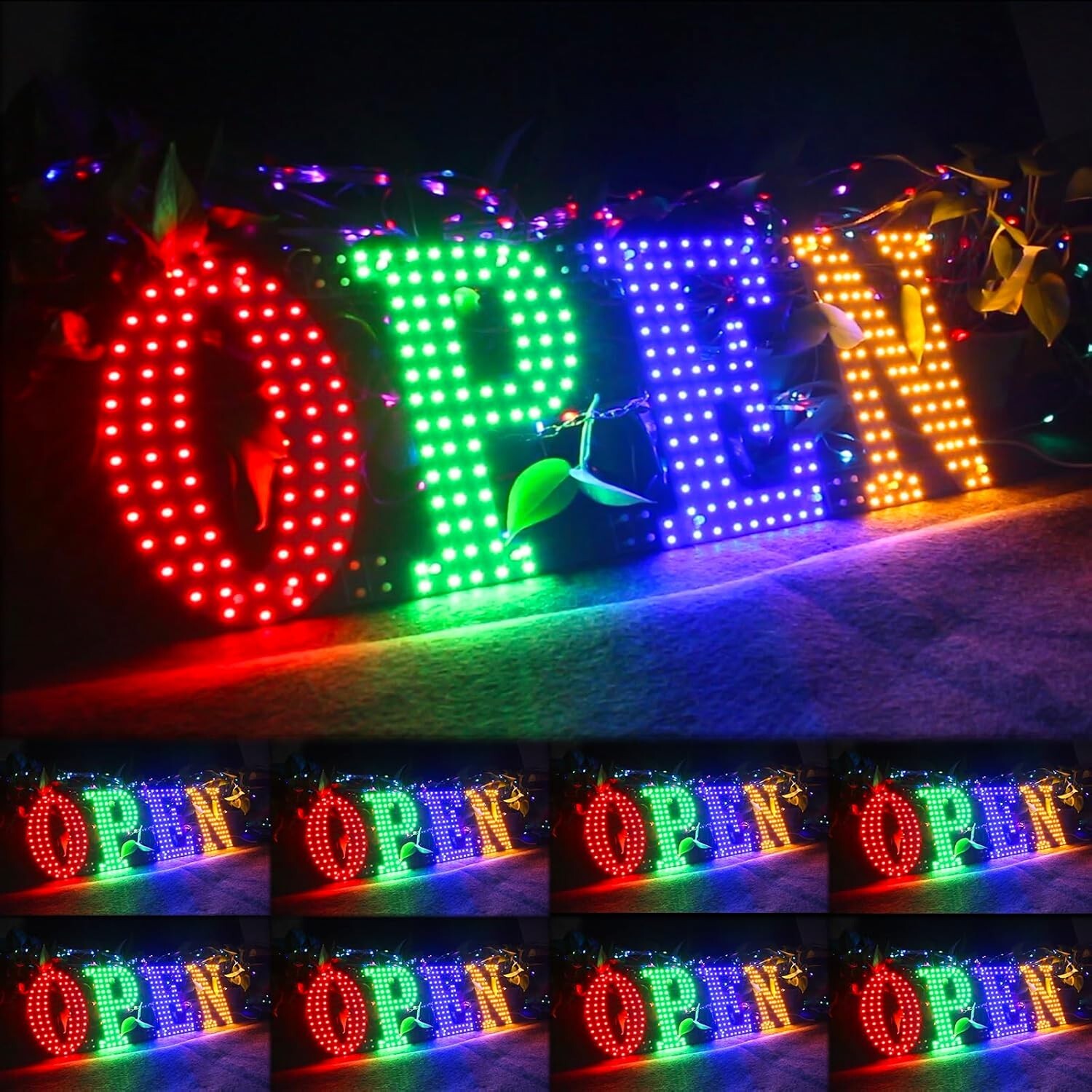 40&Prime;X14&Prime; Extra Large LED Open Sign for Business Super Bright Unique Design LED RG