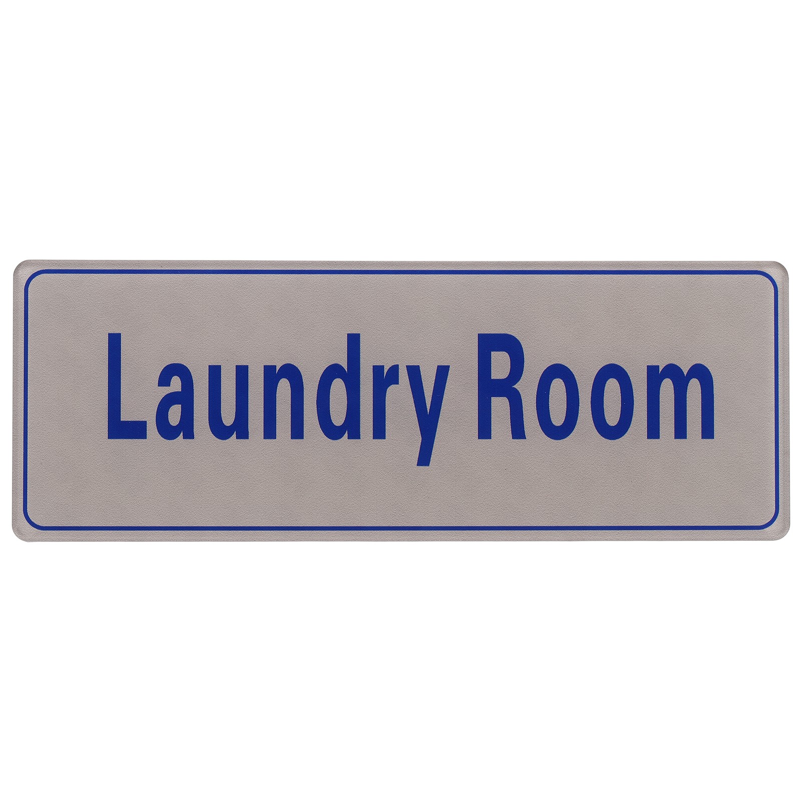 9&Prime;x3&Prime; Laundry Room, 1Pcs Room Door Sign Self-Adhesive, Light Gray with Blue Text