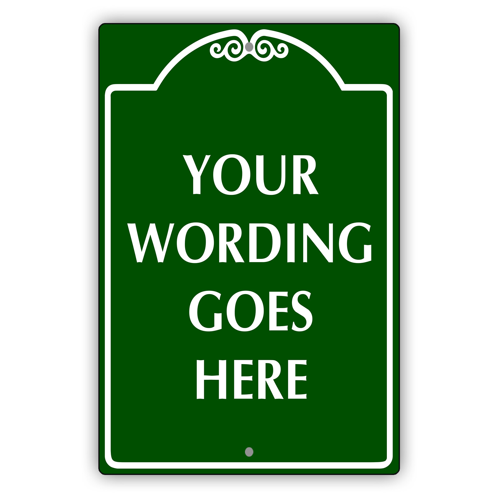 Custom Sign Your Wording Goes Sign Personalized Text Notice Aluminum Metal Sign