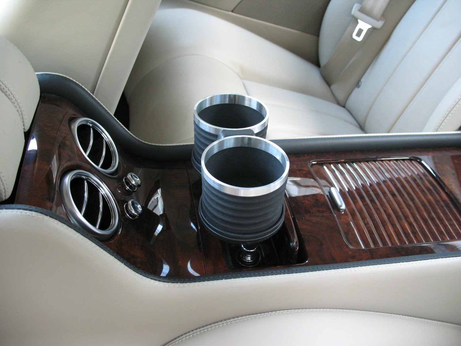 ALCABO Drink Holder, Black/Ring Cup, for Bentley Continental GT/GTC/Flying Spur