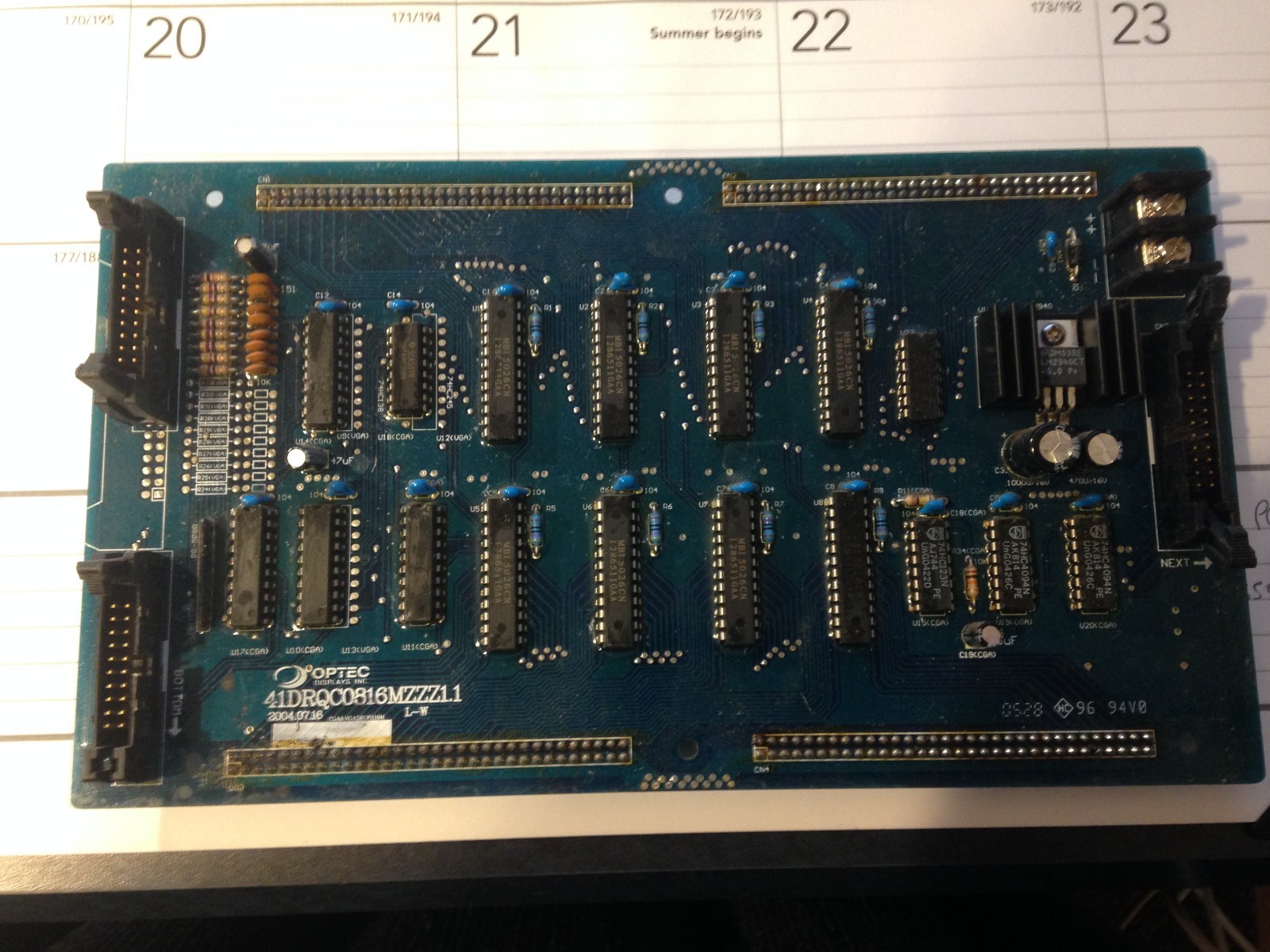 Optec LED Sign Driver board 41DRQC0816MZZZ1.1