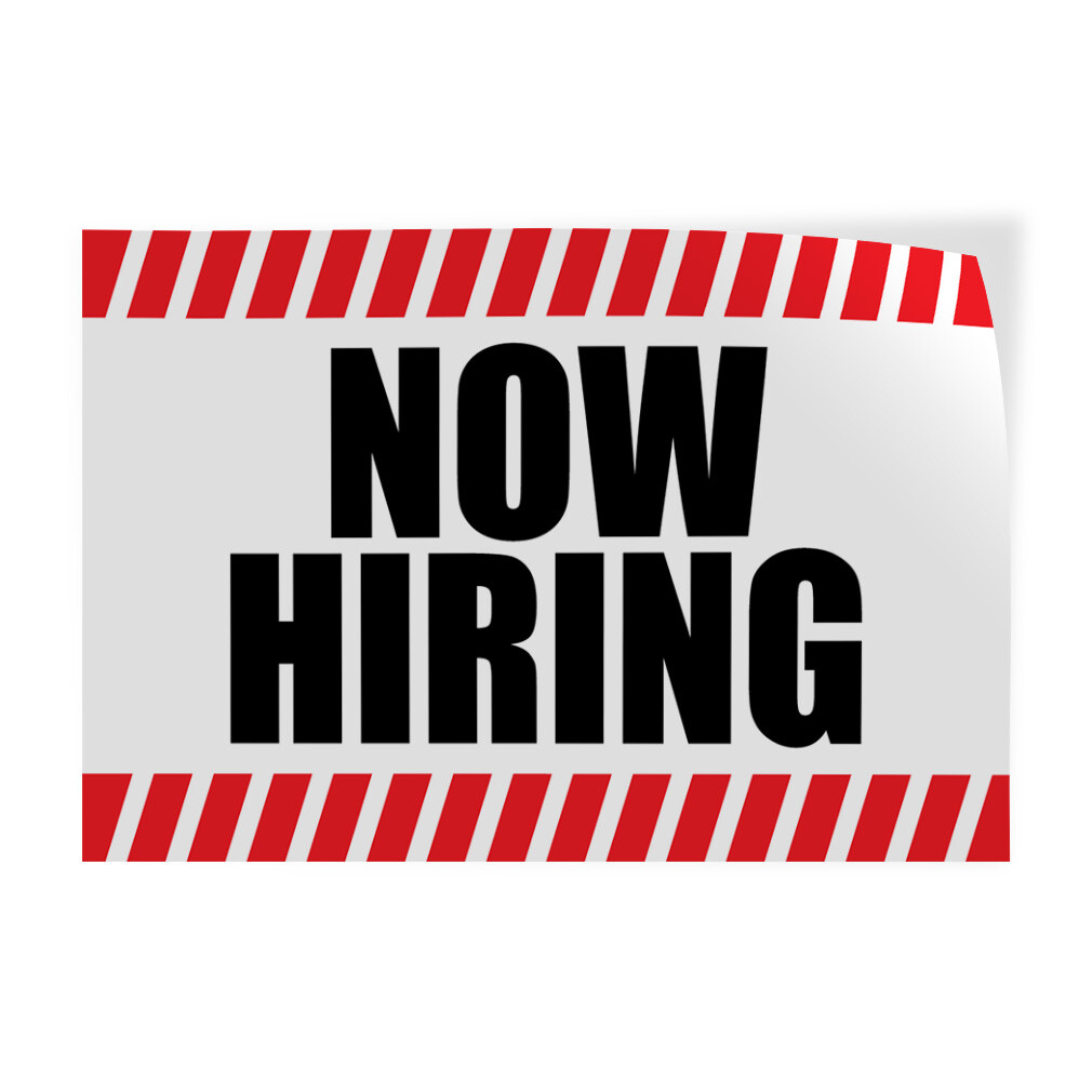 Decal Stickers Now Hiring Business E Vinyl Store Sign Label Business