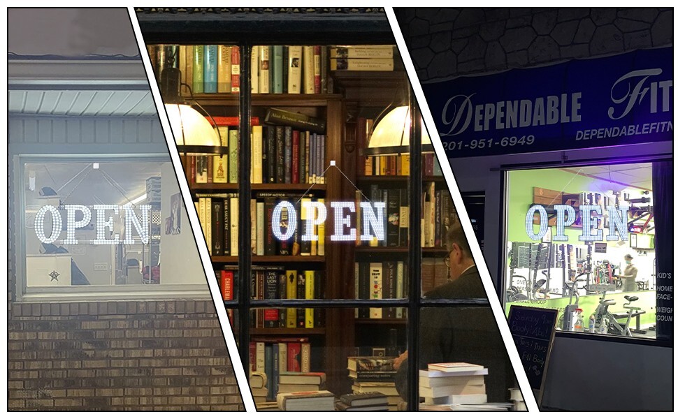 Super Bright 30&Prime;x10&Prime; Large LED Open Sign for Business with Hanging Installation