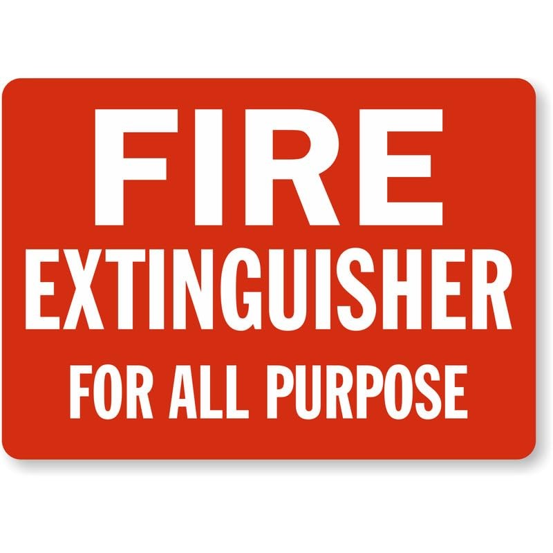 Fire Extinguisher Emergency Aluminum Weatherproof Sign b01615