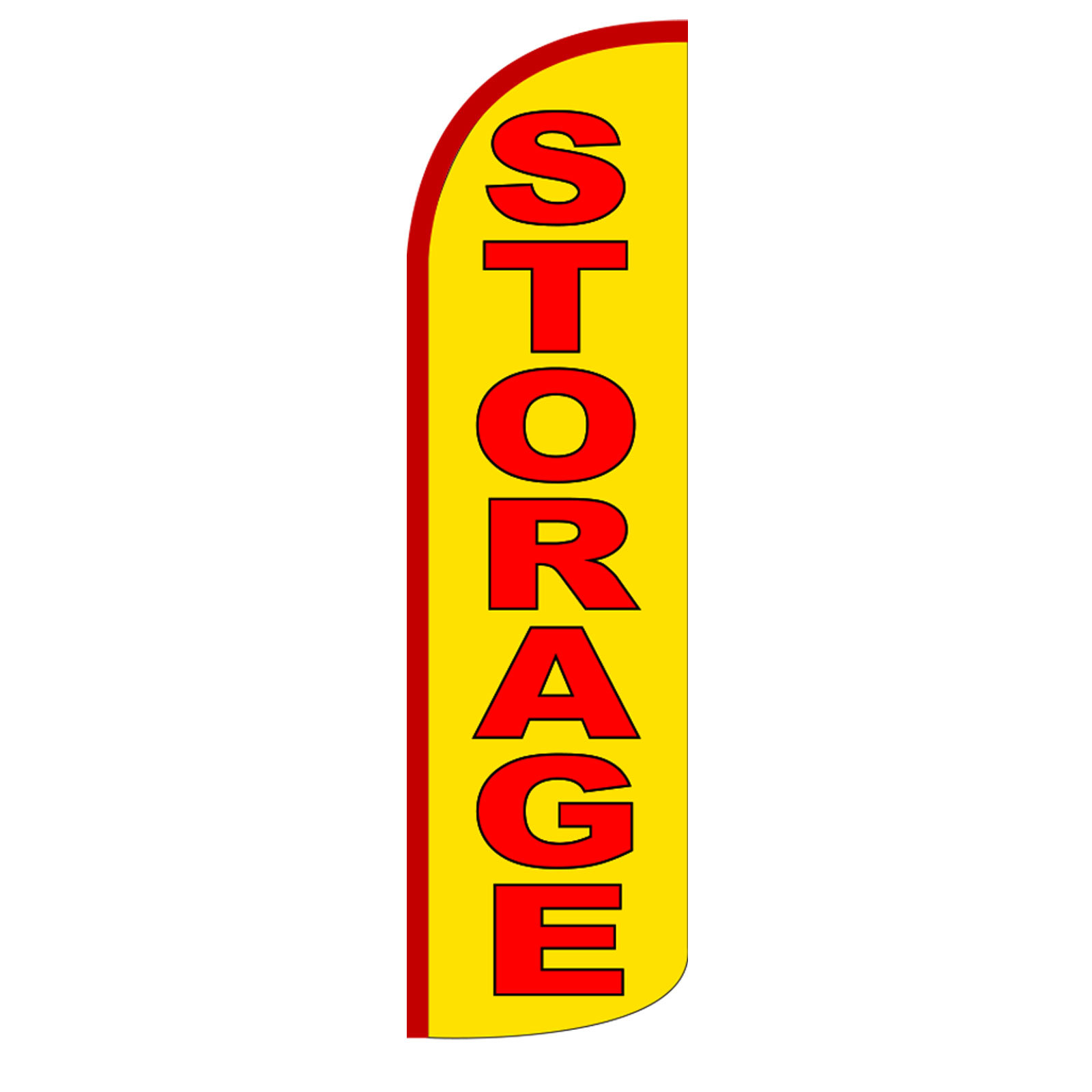 Storage Banner Flag Sign Display Only Flutter Feather Windless Swooper 3&prime; Yellow