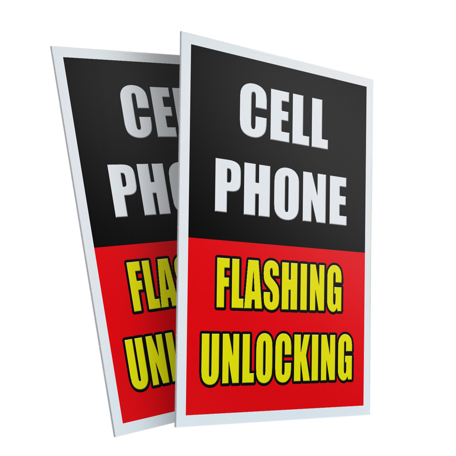A-frame Sidewalk Cell Phone Flashing Unlocking 24&Prime; x 36&Prime; Double Sided A-Frame Si