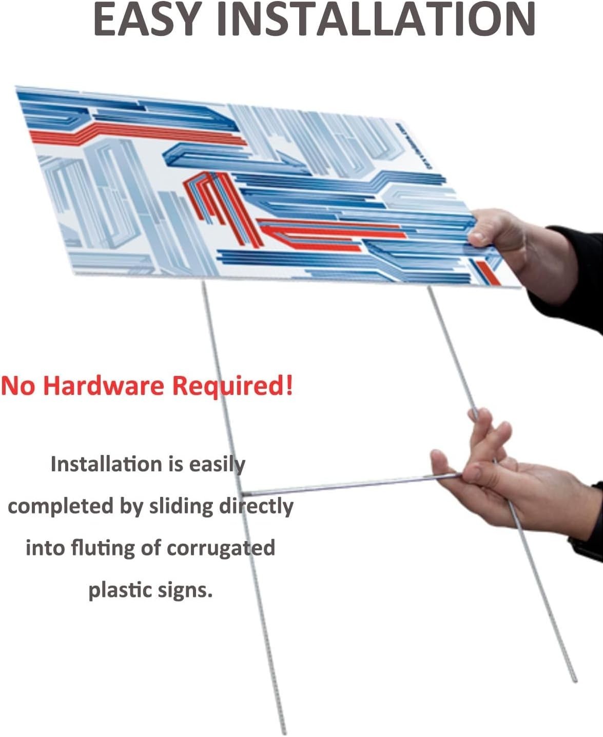 20 Metal Yard Sign Holders – 18 »x7 » Rust-Resistant Stakes for All Weather