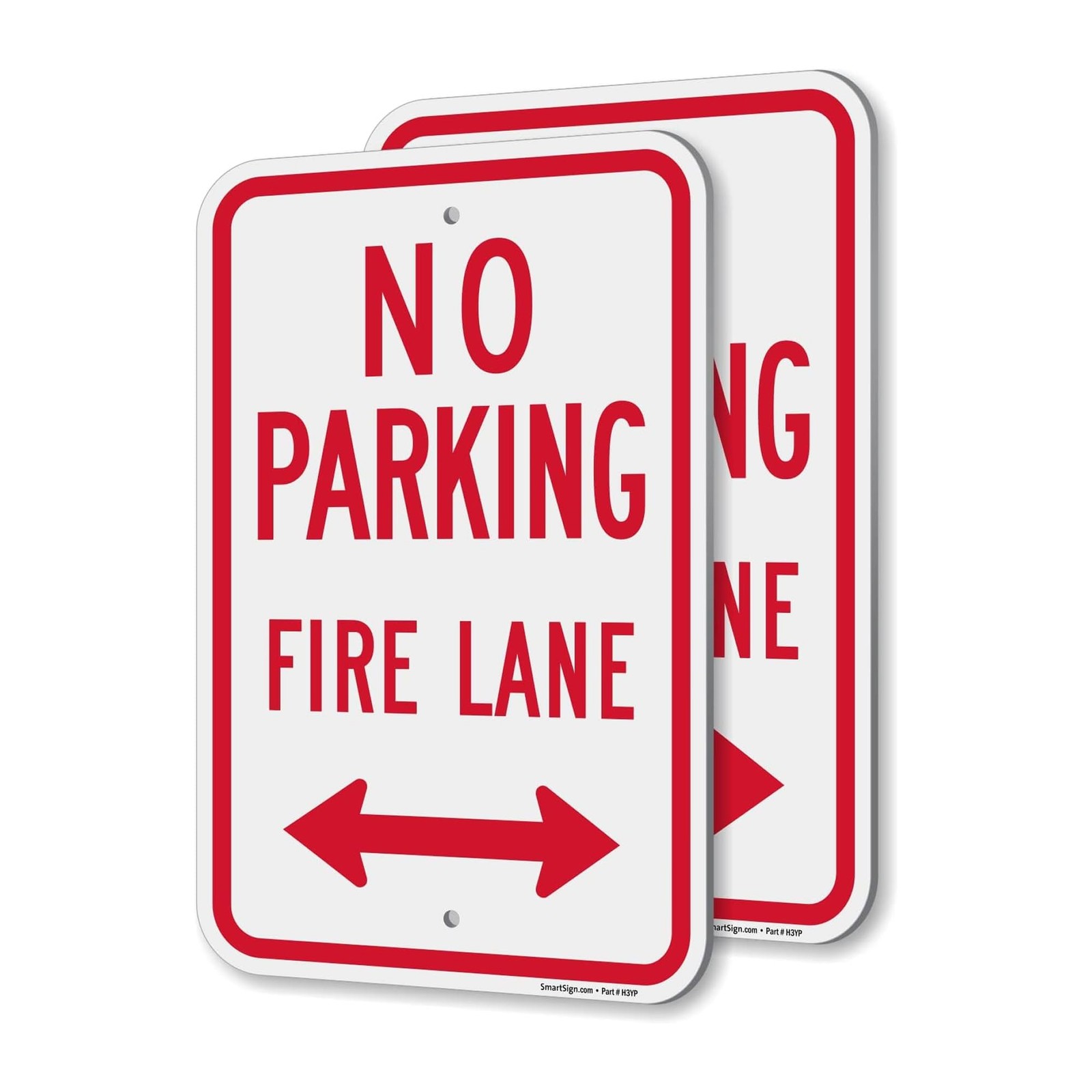 Colorado Fire Lane No Parking Sign with Bidirectional Arrow 2 Pack, 18 x 12 …