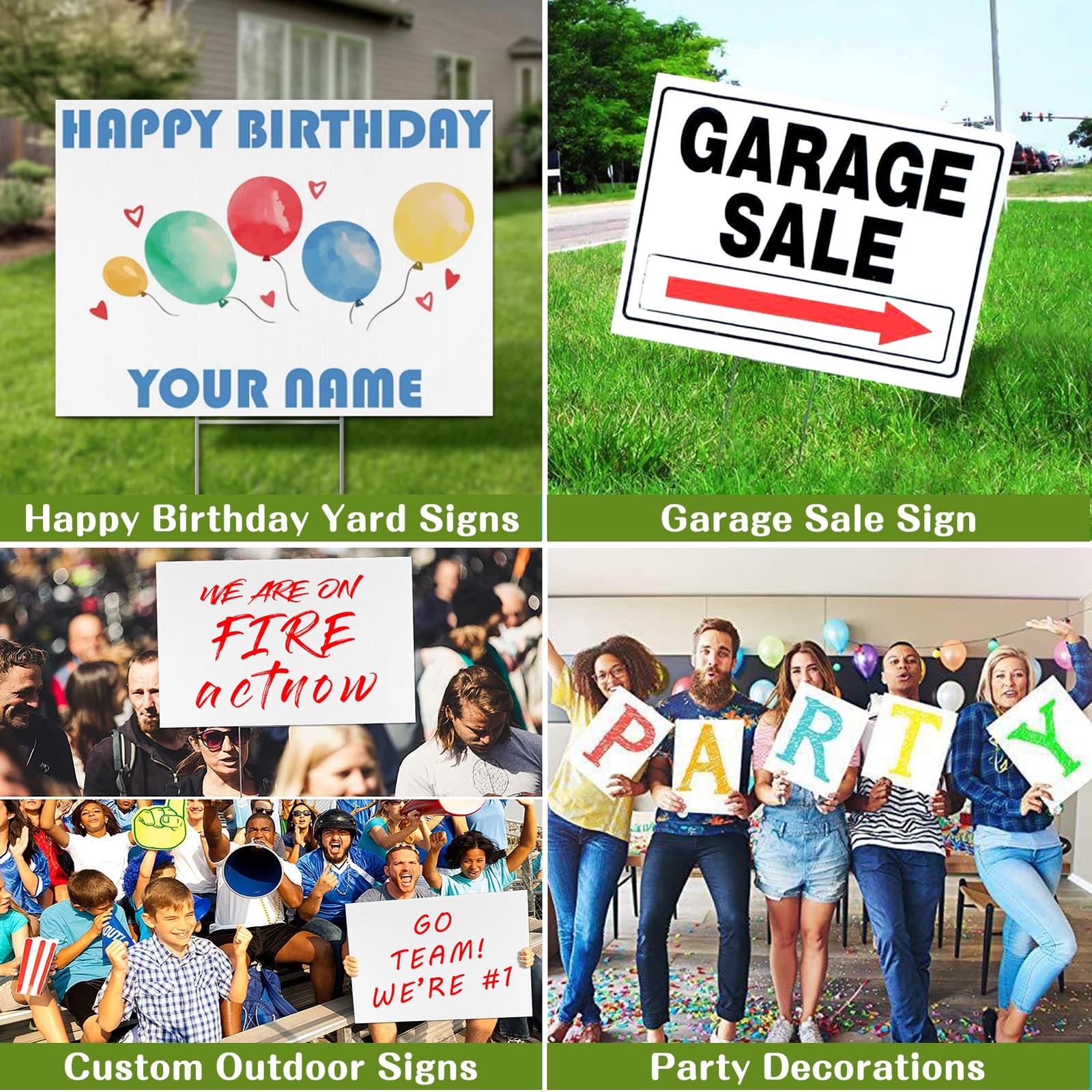 Blank Yard Signs with Stakes Custom Yard Sign 17×12 Inch 4 Pack Corrugated Pl…