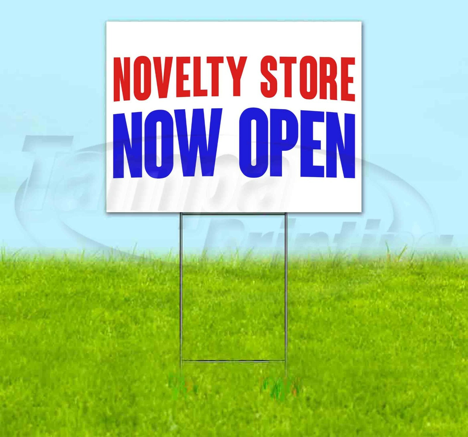 NOVELTY STORE NOW OPEN Yard Sign Corrugated Plastic Bandit Lawn Decorations