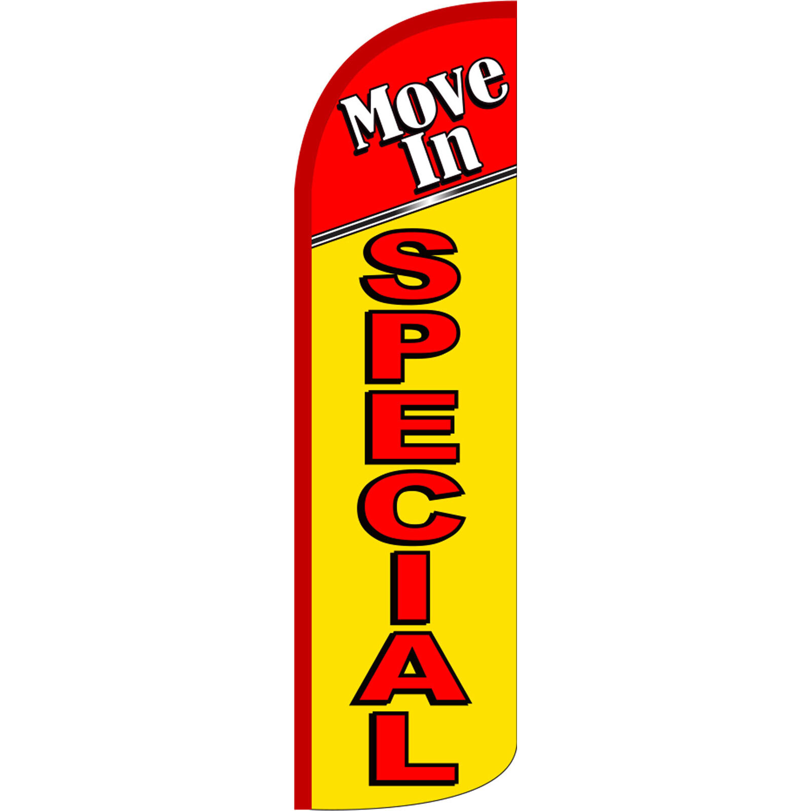 Move In Special 3 ft X 11 1/2 ft Windless Swooper Flag (Flag Only)