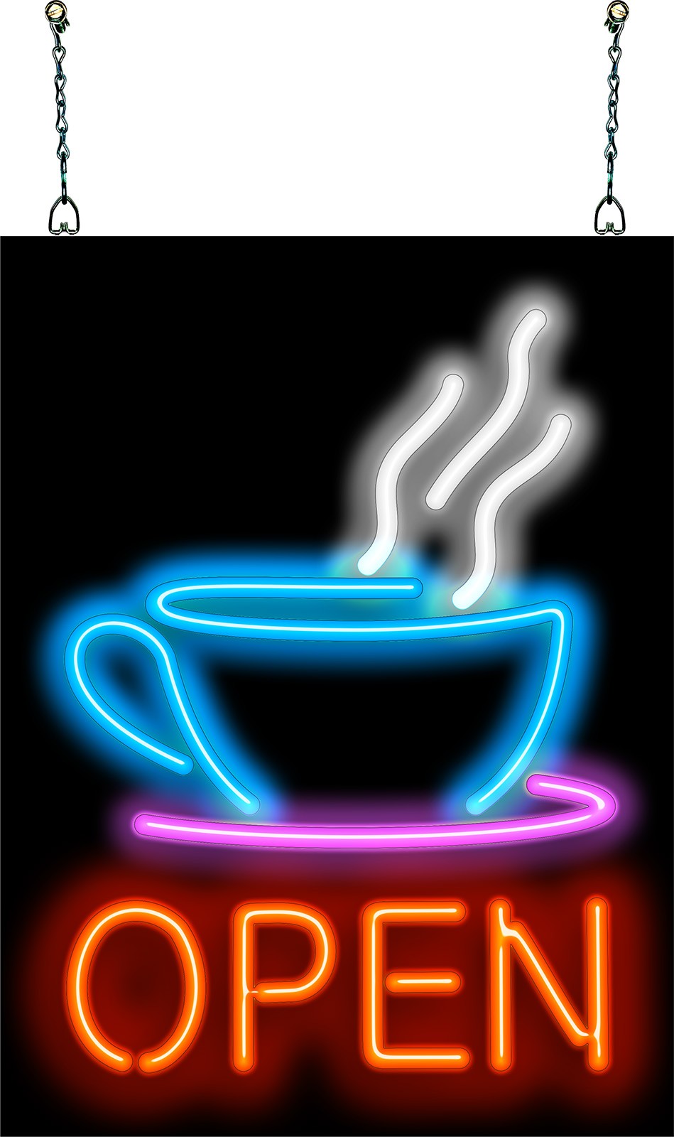 Coffee Open Neon Sign – Compact 15&Prime; x 20&Prime; – Real Neon Attracts More Customers