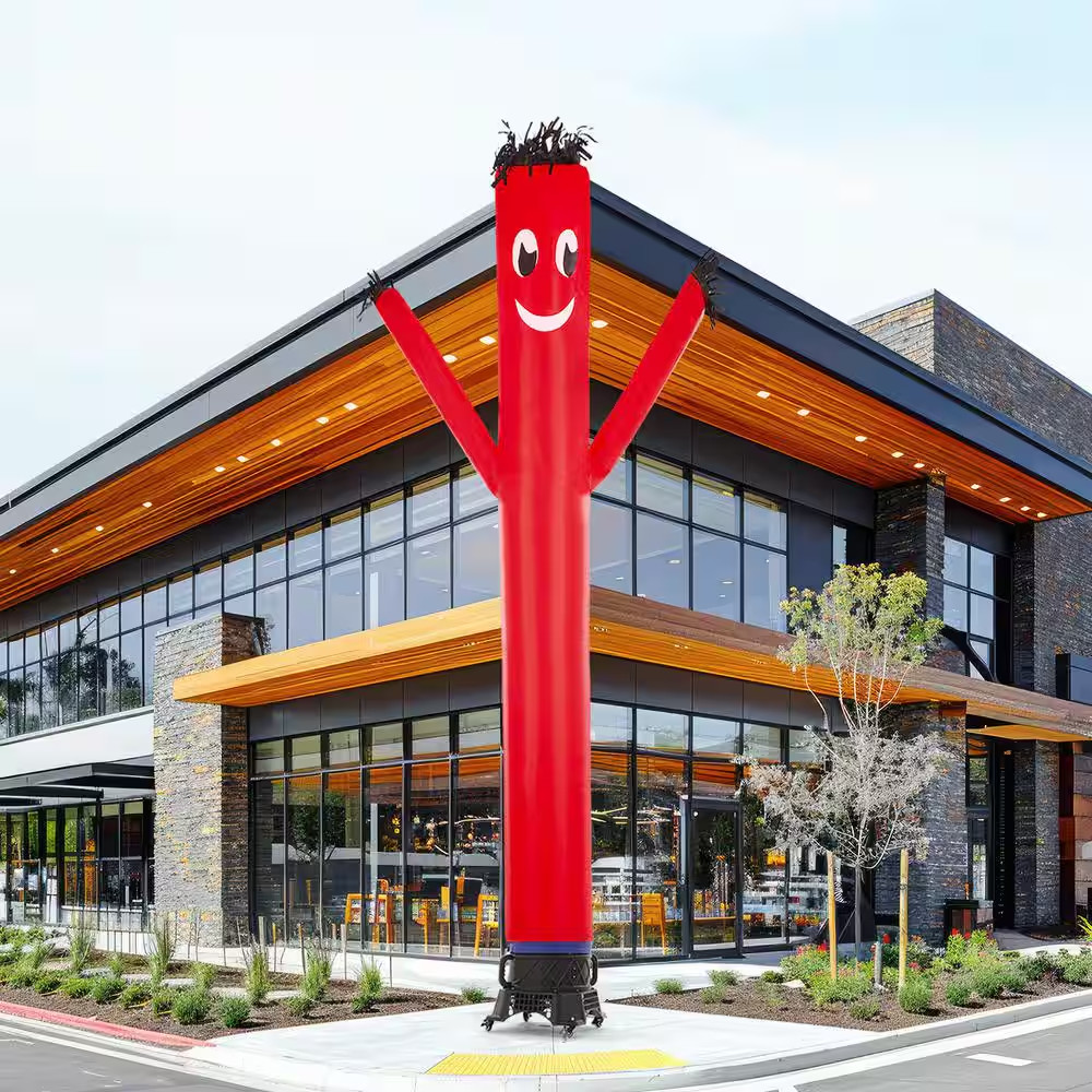 Inflatable Tube Man Blower 1 HP 18 In. Air Dancers Blower Fan in Gray for Waving