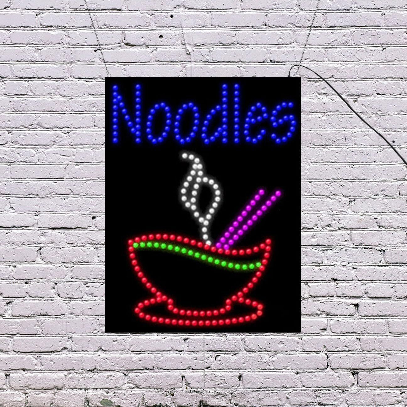 LED Noodles Sign | Light Up Sign | 26&Prime;H x 20&Prime;W x 2&Prime;D