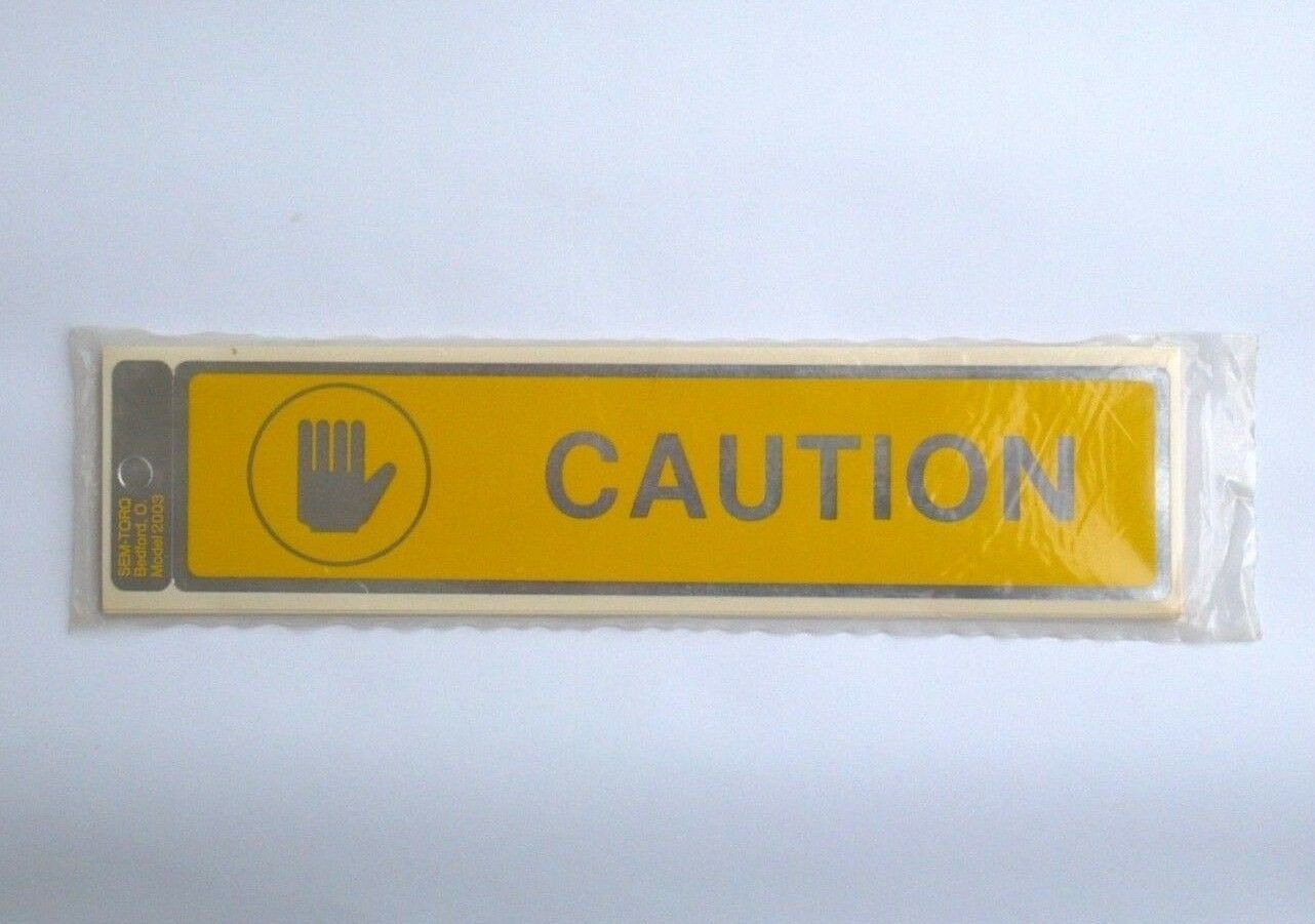 10 Pack CAUTION Decals 1-7/8&Prime;x 8&Prime; Self Adhesive Wall Door Business Sticker