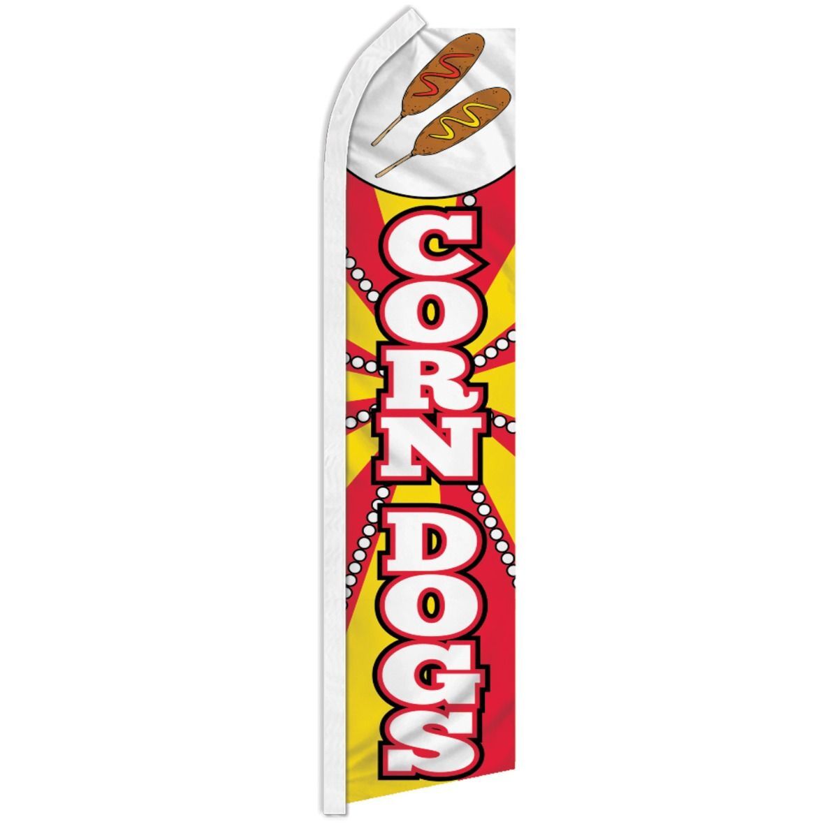 « CORN DOGS » advertising super flag swooper banner business sign food concession