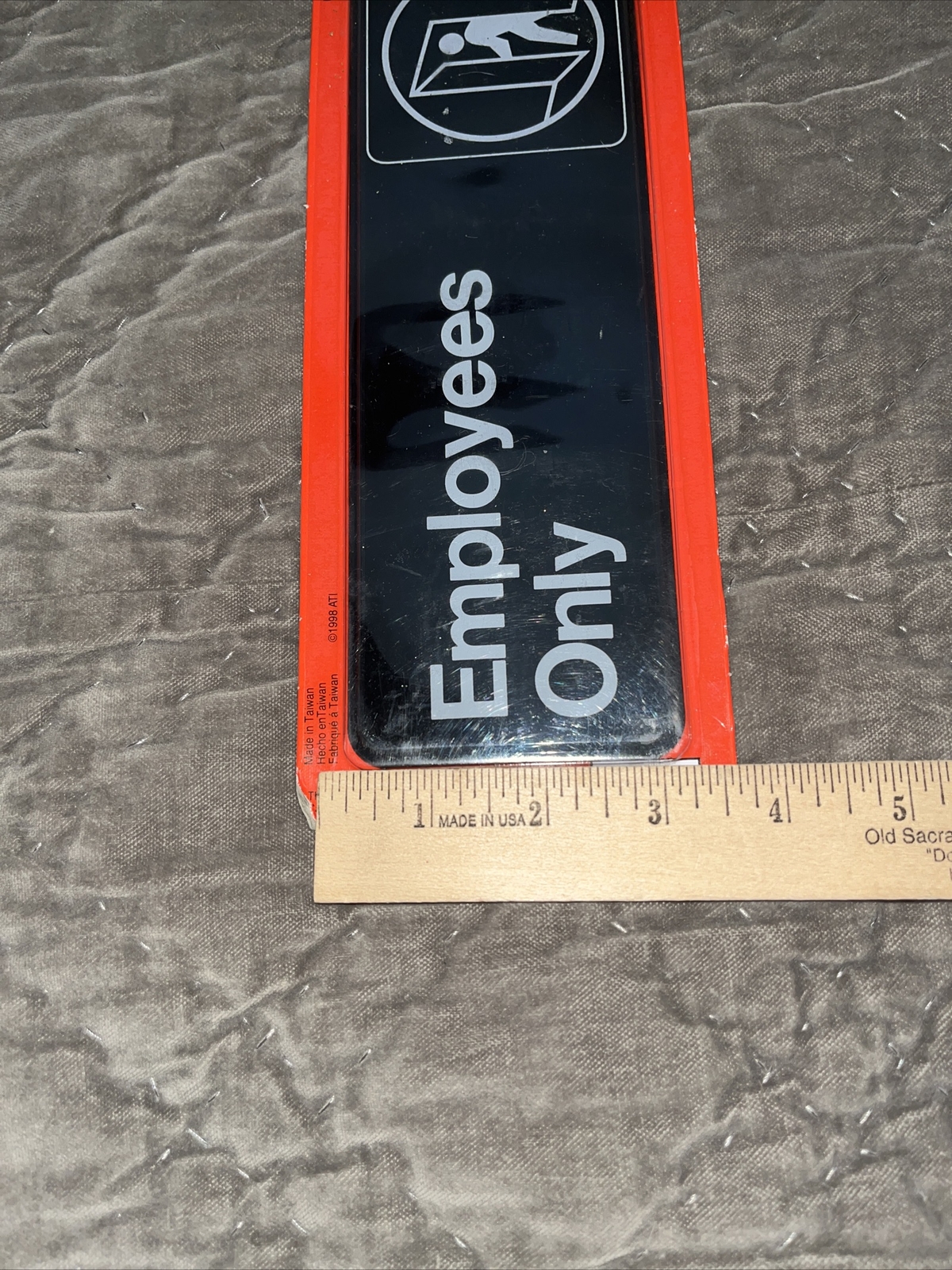 employees only sign self stick