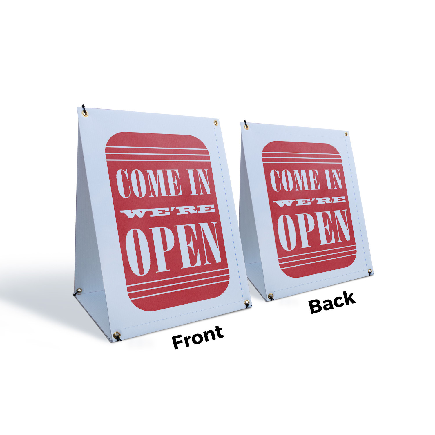 Come In We Are Open A-Frame Sidewalk Sign Business Signage Clear Messaging