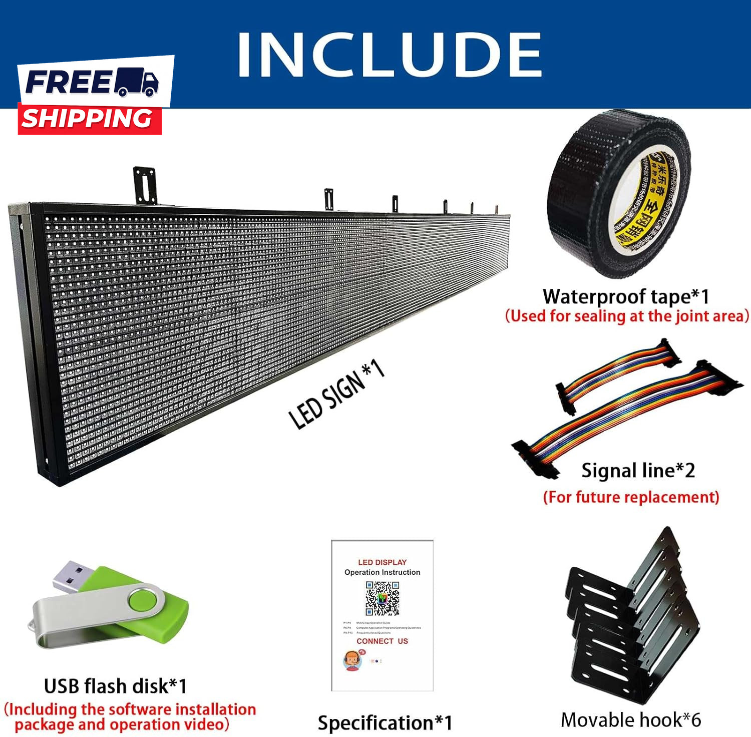 HS Programmable Led Sign Scrolling Outdoor Digital Display Screen Open Neon Sign