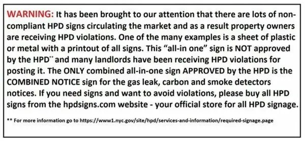 HPD -11&Prime; X 8-1/2&Prime; « Housing Information Guide » Metal Sign-BLACK ROCK-REF24-1027
