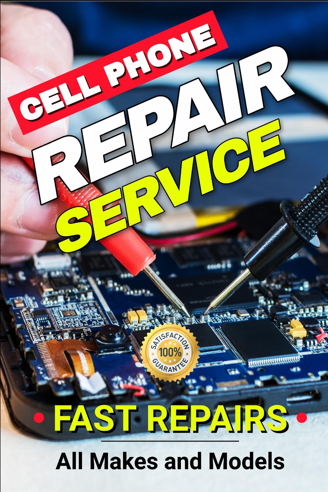 Cell Phone Repair Service Fast repairs Advertising Poster Sign
