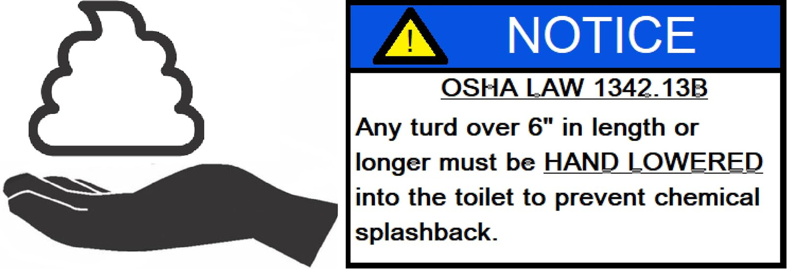 (20 Pack) OSHA LAW 1342.13B OSHA Gag Stickers