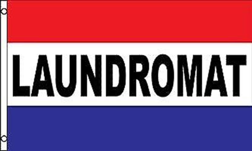 High Quality Laundromat Polyester Flag Banner Sign | 3&rsquo;x 5&prime; |All Weather |Sturdy