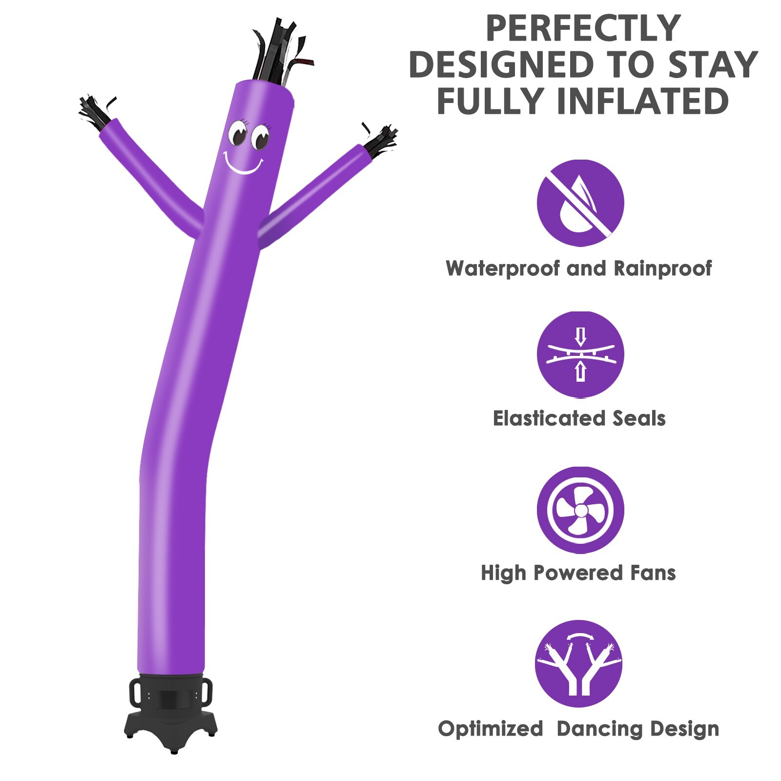 MOUNTO 10ft Purple Sky Puppet Inflatable Dancer with 1/2hp Blower Complete Set