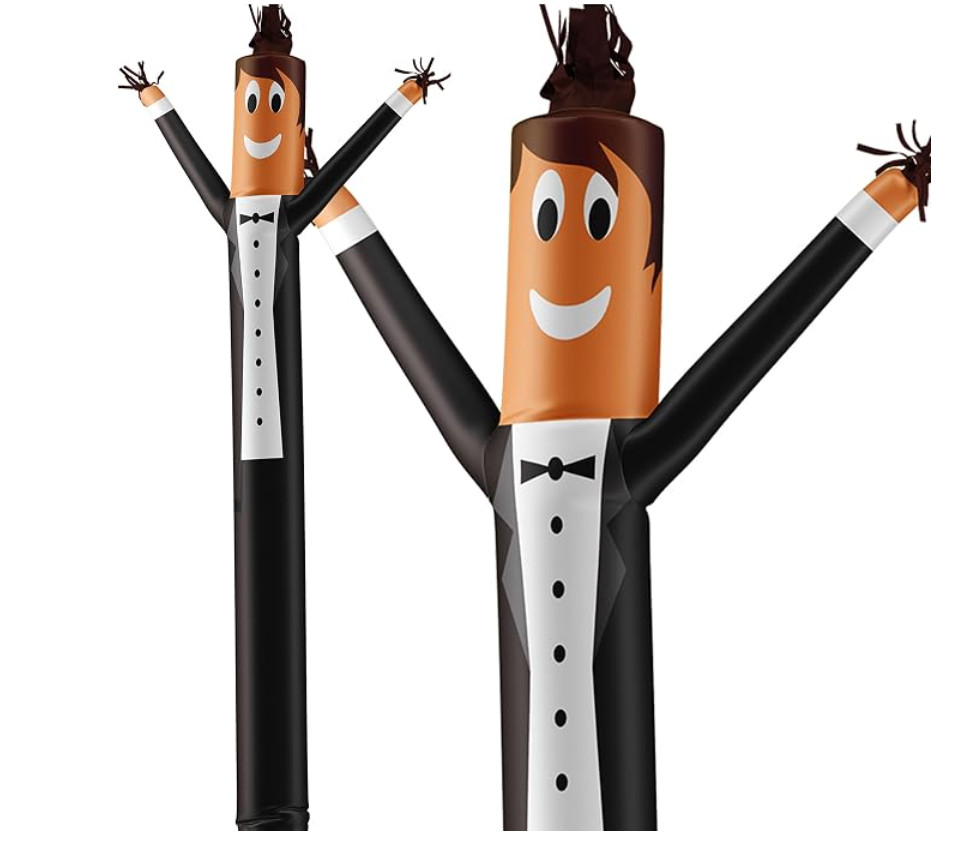 Bride + Groom 20 Ft tall Air Dancers Inflatable Tube Man + 2 Blowers