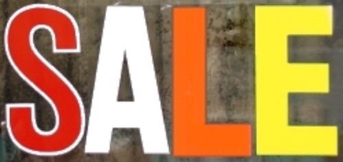 Static Cling 8&Prime; Reusable Window Letters Sign Kit, Red and White