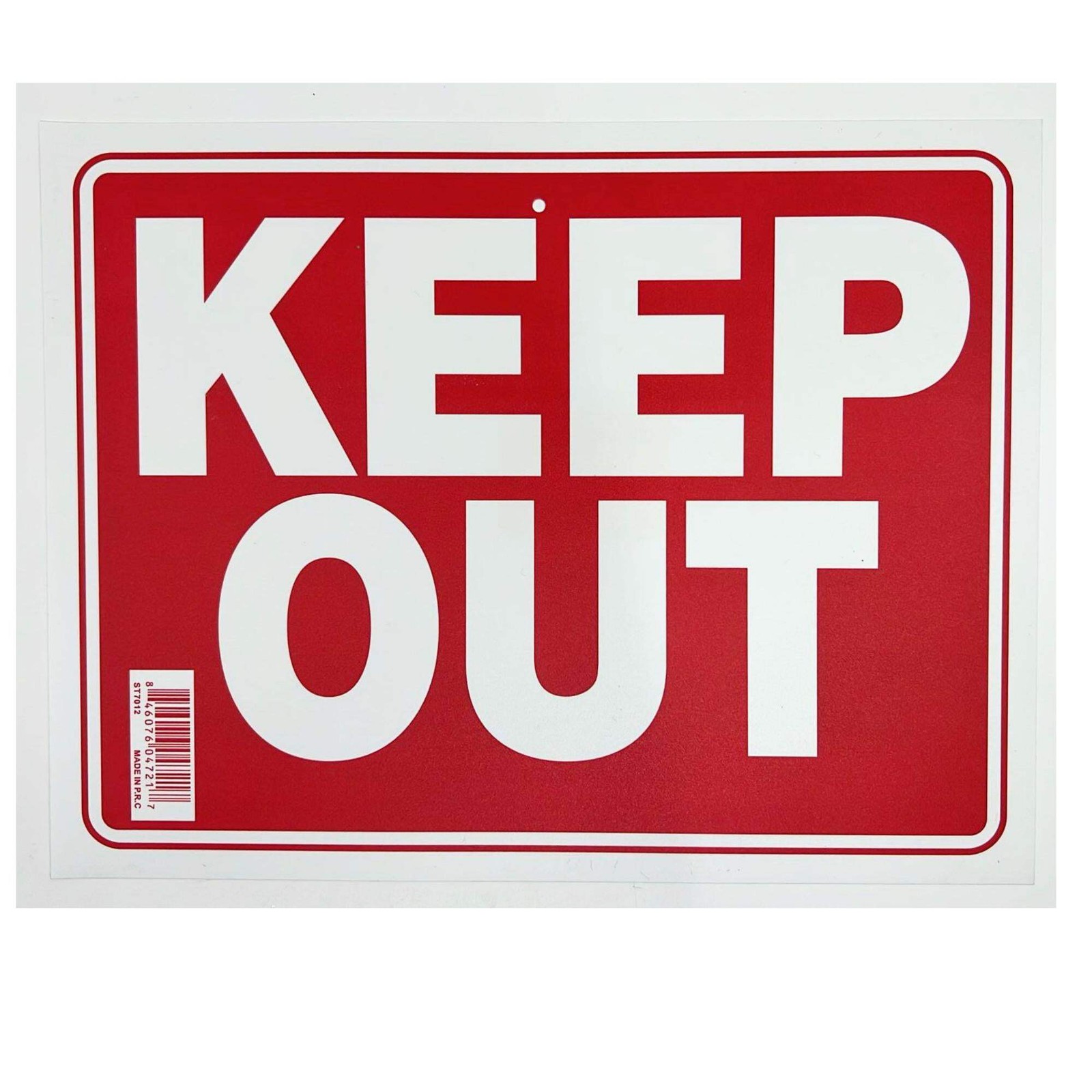 9&Prime;X12&Prime; « KEEP OUT » Plastic Signage Sign-1 Pack