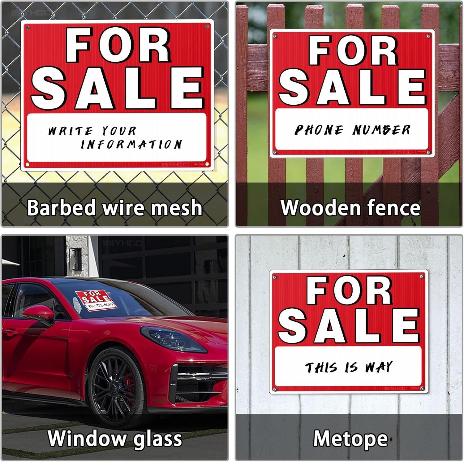 Instantly Attract Buyers! 4-Pack 14&Prime;x10&Prime; Car For Sale Signs – Weather Resistant