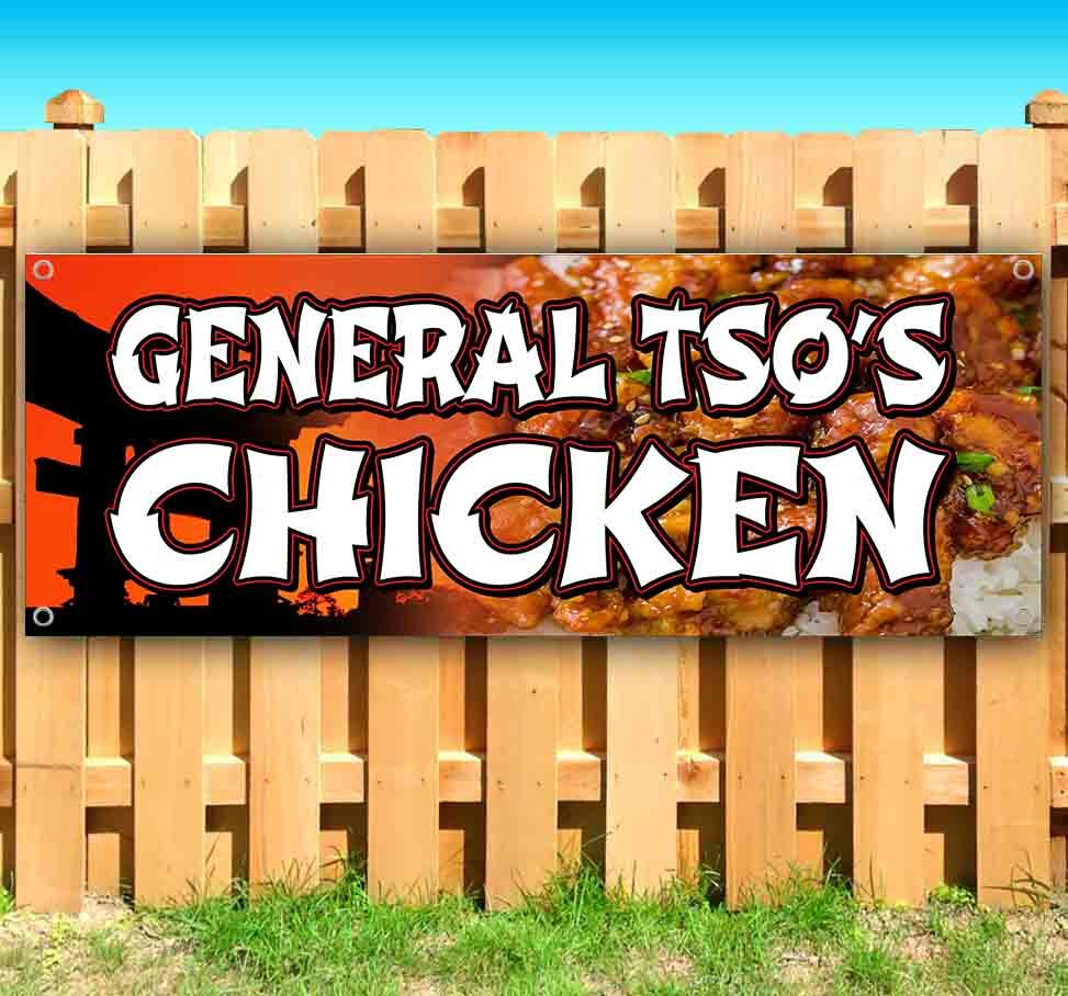 GENERAL TSOS CHICKEN Advertising Vinyl Banner Flag Sign Many Sizes CHINESE FOOD