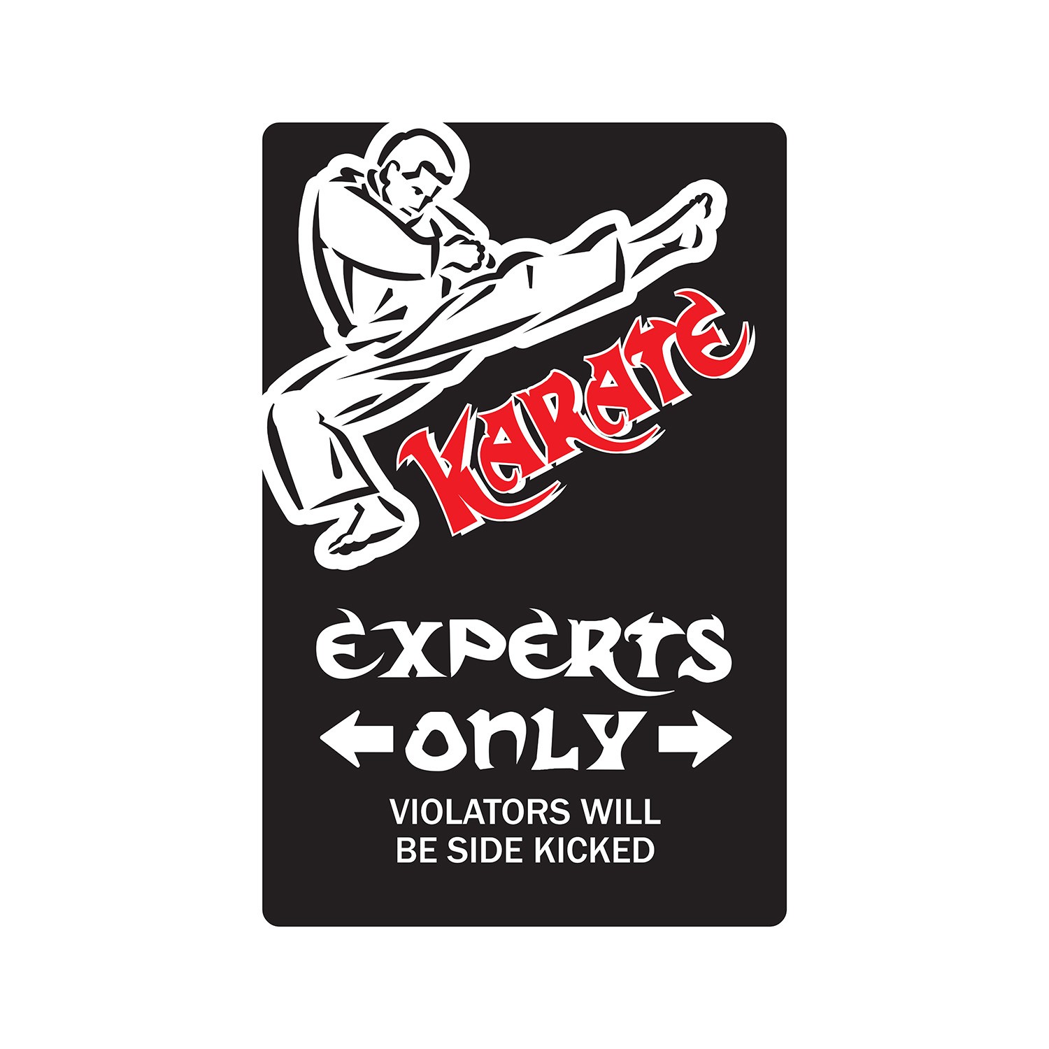KARATE Sign Or Decals parking martial arts black belt master instructor school