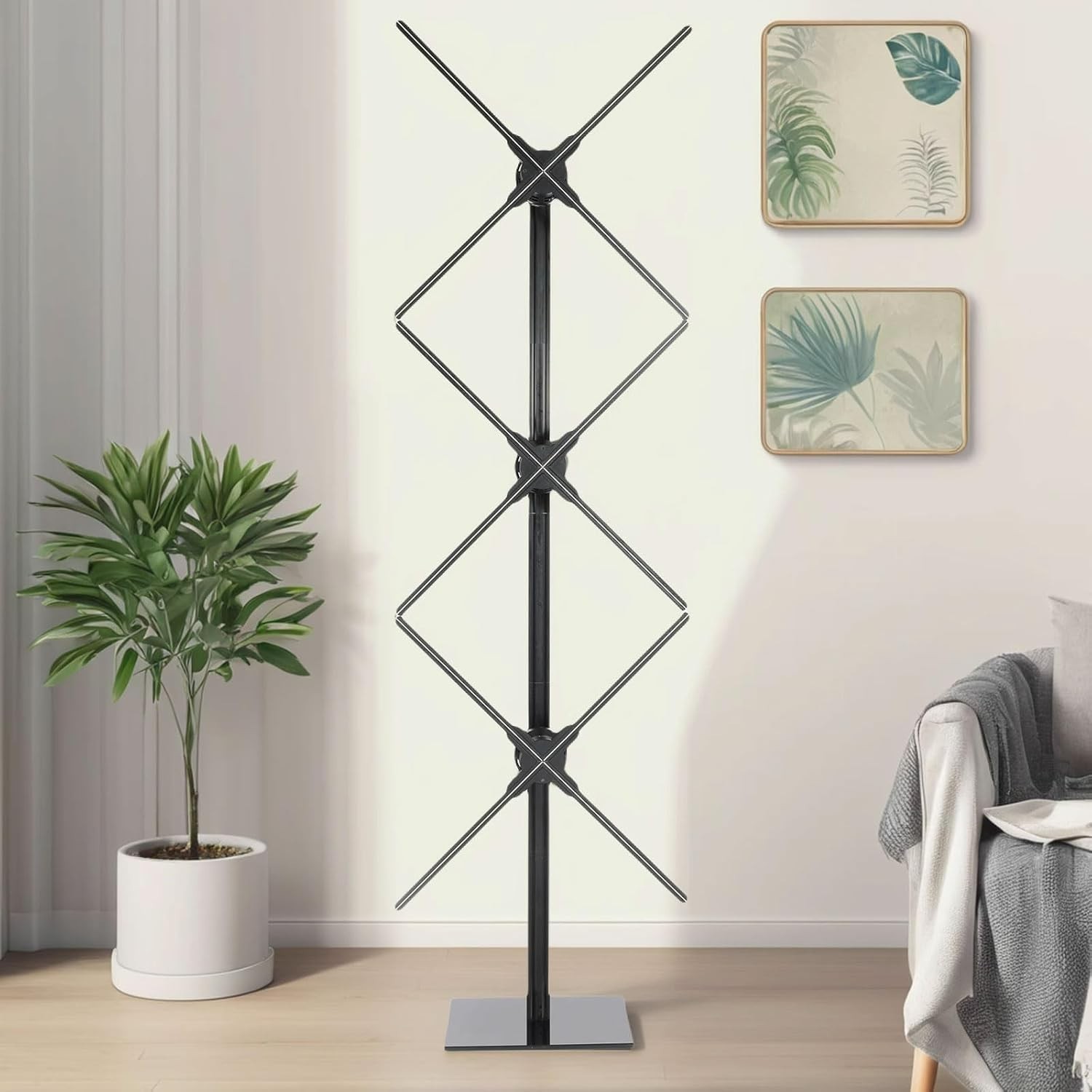 Missyou 3Dhologramfan 181cm High 3X 65cm Holographic LED Fan Splicing#1461WY4