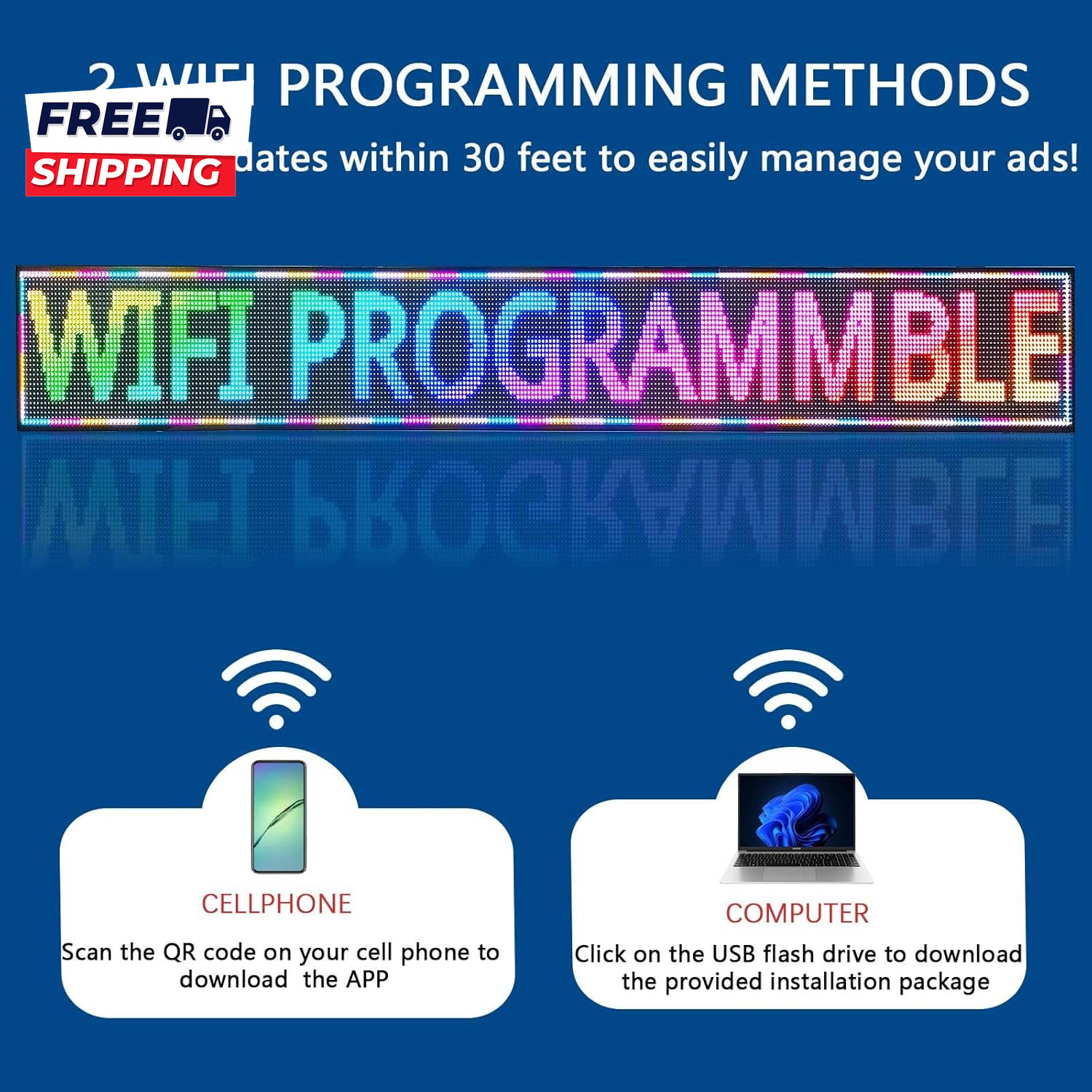 HS Programmable Led Sign Scrolling Outdoor Digital Display Screen Open Neon Sign