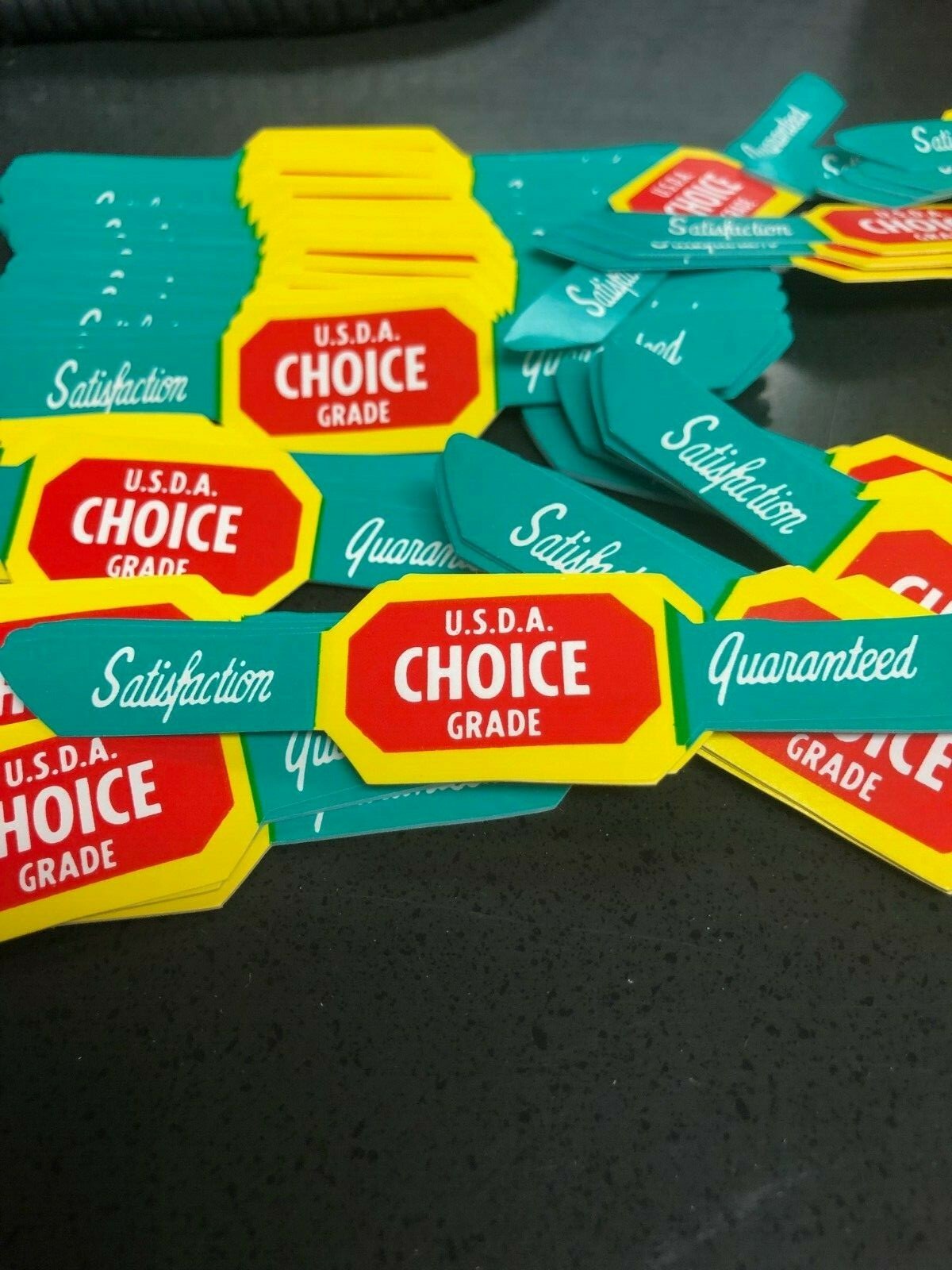 BOGO **USDA Choice Satisfaction Guaranteed Coated Paper Labels-500-Meat,Butcher