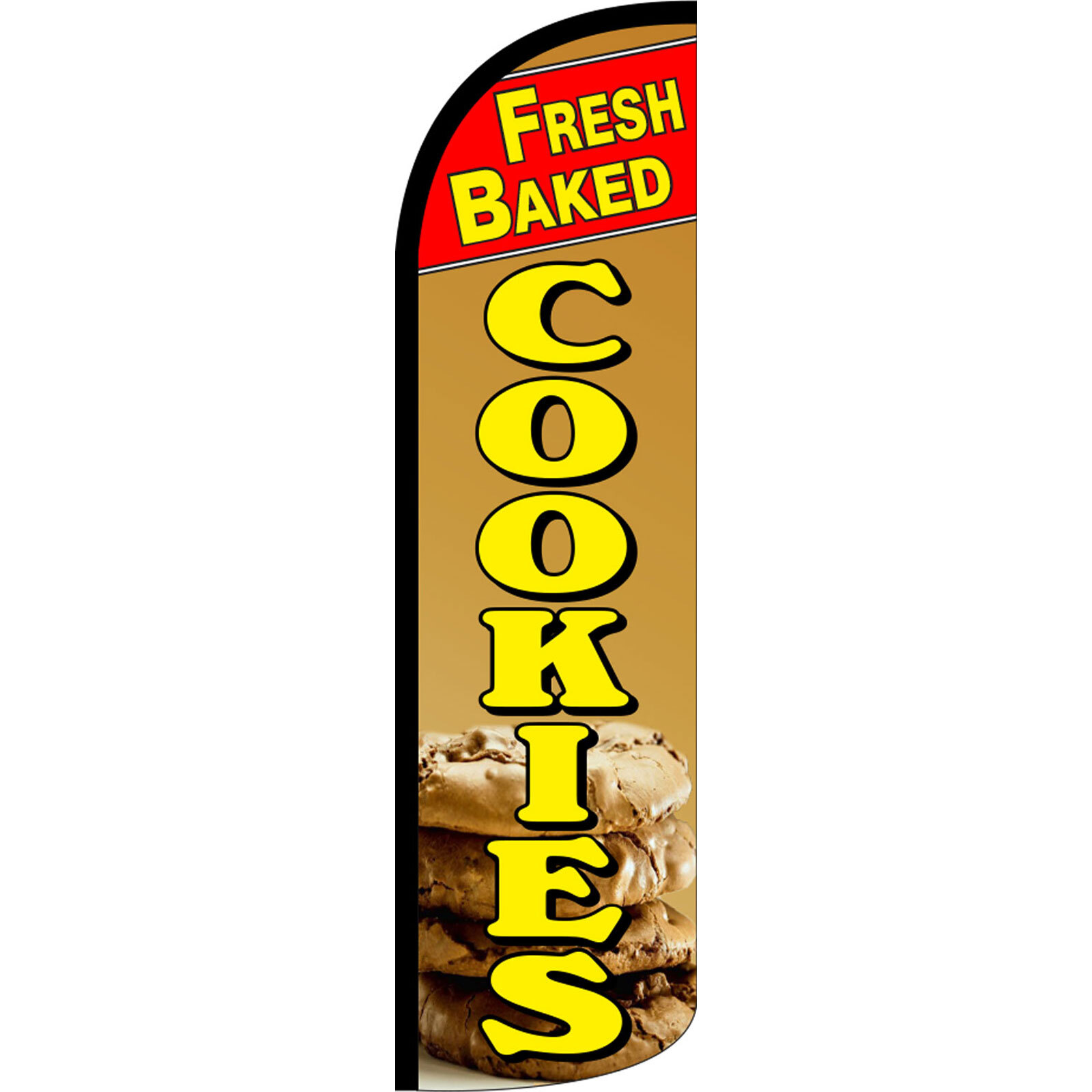 Fresh Baked Cookies 3 ft X 11 1/2 ft Windless Swooper Flag (Flag Only)