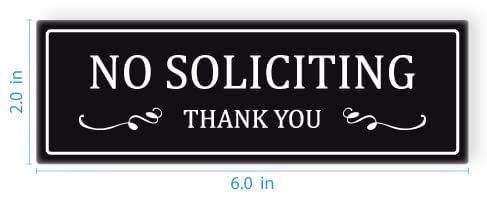 TRUSTY Indoor Outdoor No Soliciting Sign Removable Decal Sticker for Home Busine