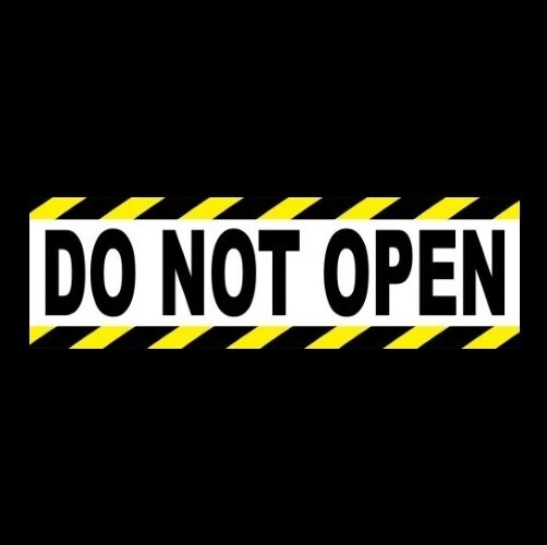 « DO NOT OPEN » business STICKER decal sign do not open door OSHA warning DANGER