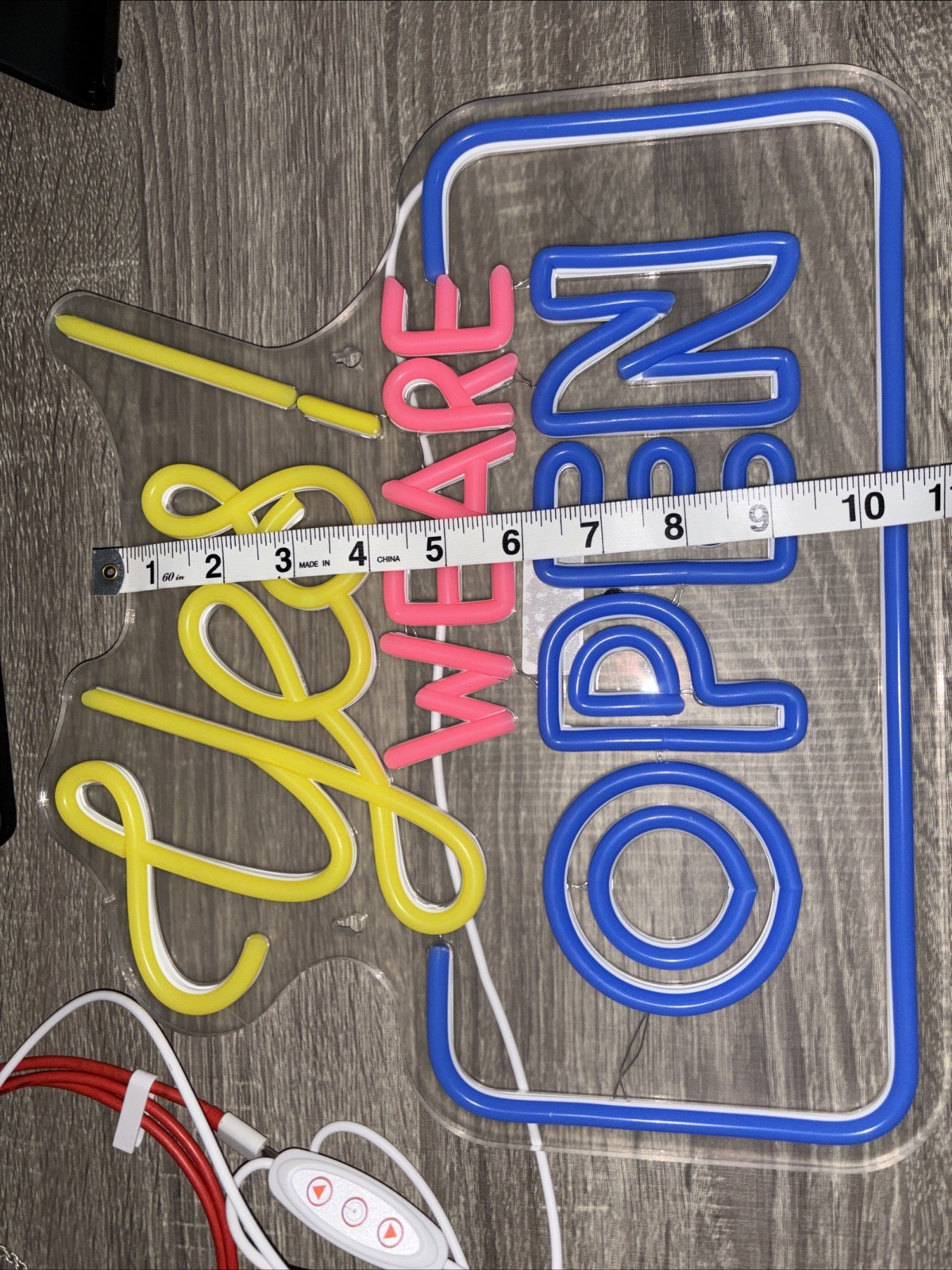 « Yes! We Are Open » LED Neon Sign – Bright Business Storefront Display – New