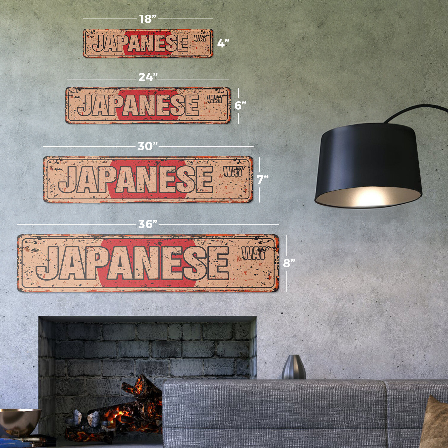JAPANESE FLAG Vintage Street Sign japan national nation pride country