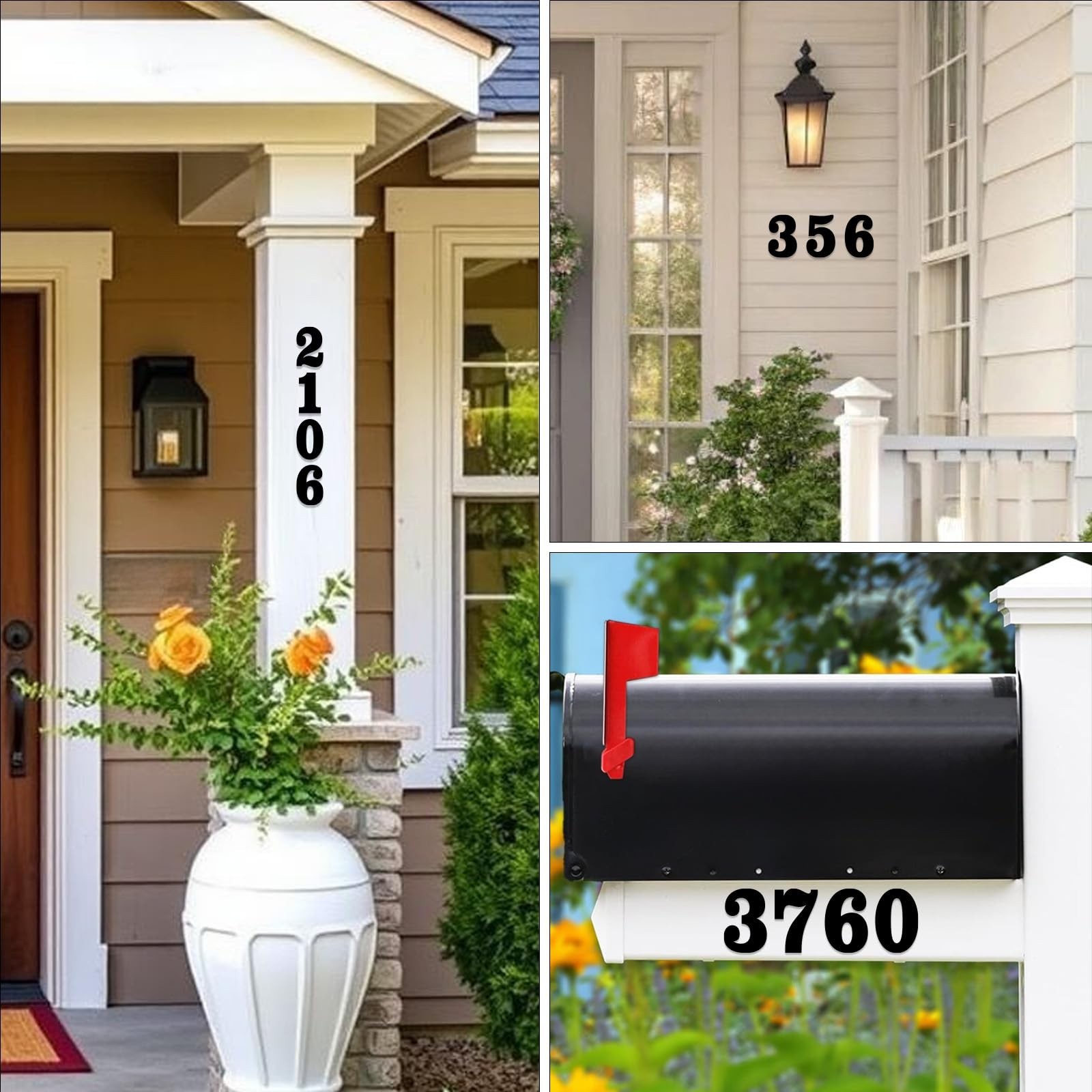 4&Prime;5&Prime;6&Prime;7&Prime;8&Prime; House Numbers for Outside Modern Address Sign – Matte Black Metal …