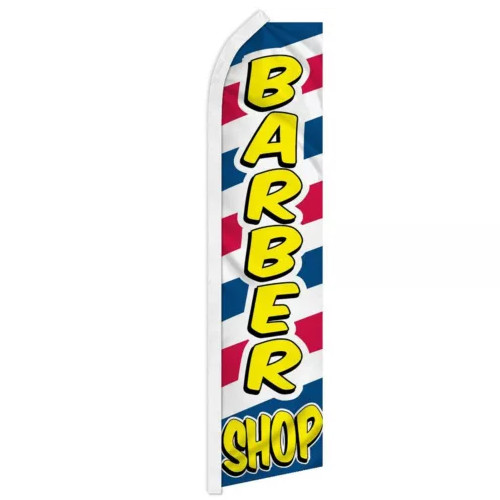 2 Pack Barber Shop Advertising Replacement Banner Swooper Flag 100D FABRIC