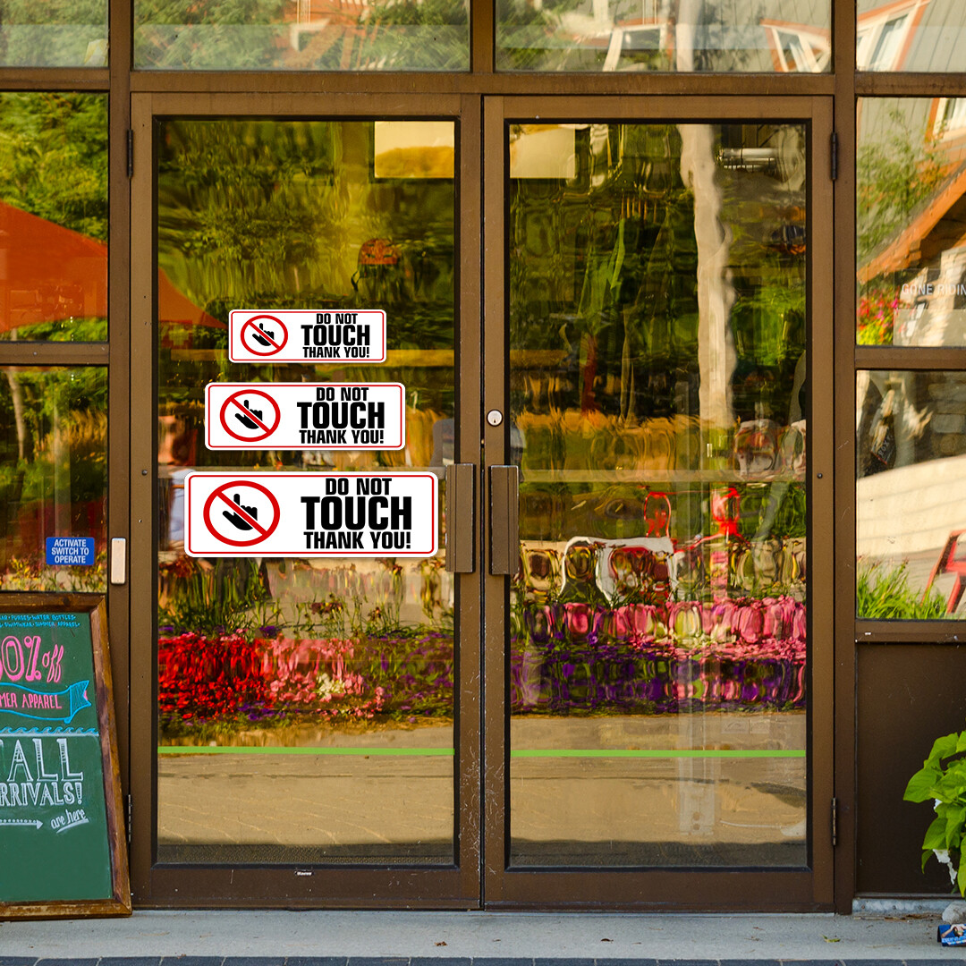 Standard Plus Do Not Touch Thank You Wall or Door Sign | Office Public Signage