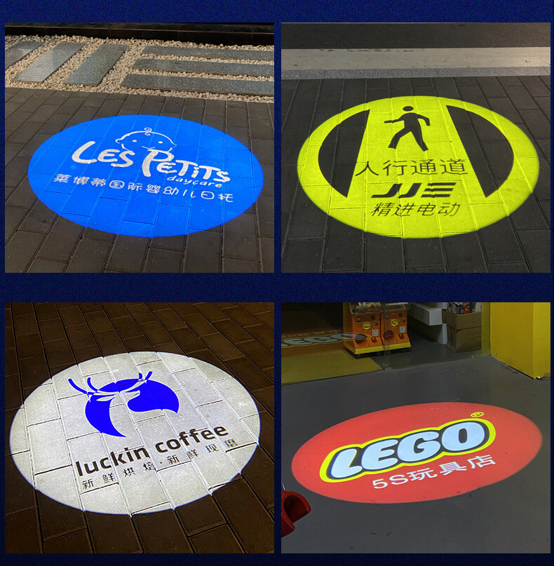 12V-48V LED Logo Projection Light Rechargeable Battery IP68 15W-50W Customizable