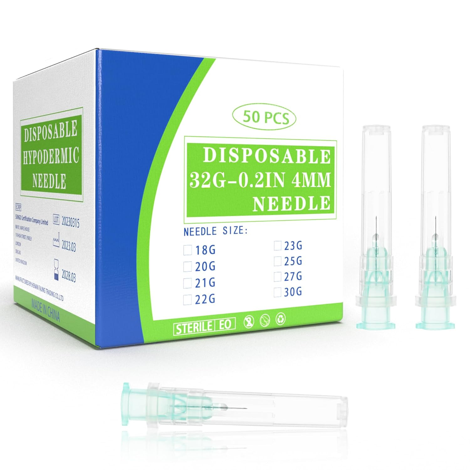 30 Gauge 1/2 Inch Disposable Needles with Caps – Luer Lock Lab Dispensing Access