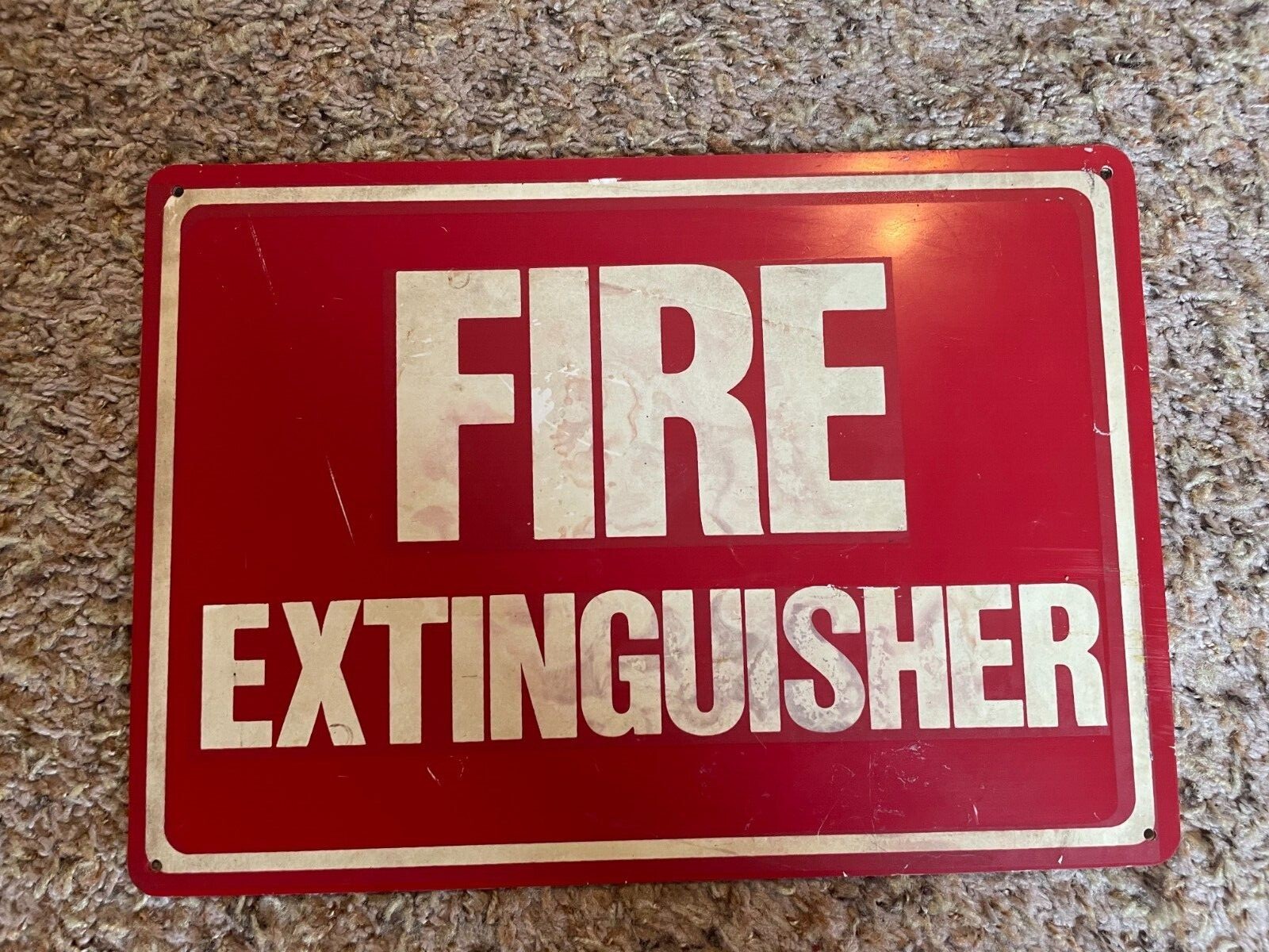 FIRE EXTINGUISHER Rigid Plastic Sign 14&Prime; x 10&Prime;